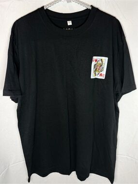 Graphic T-Shirt with Queen of Hearts Card - NWOT